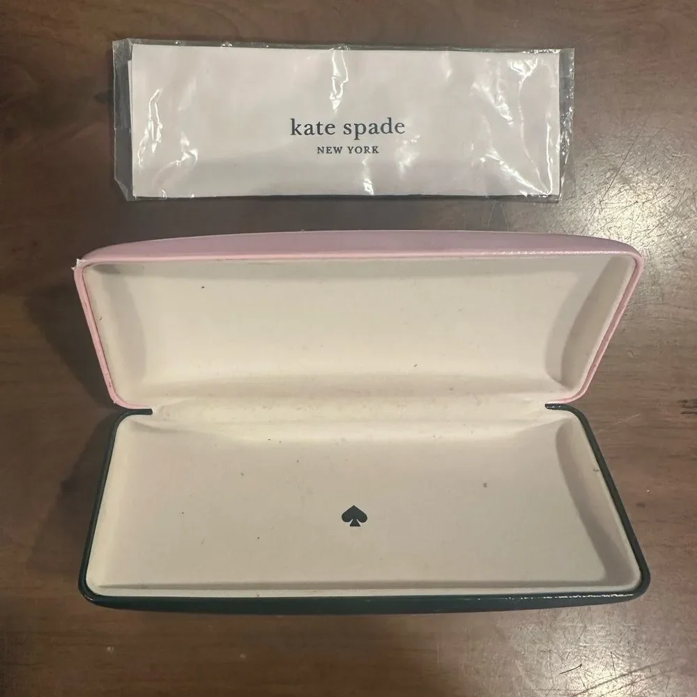 Kate Spade Pink and Cream Eyewear Case
